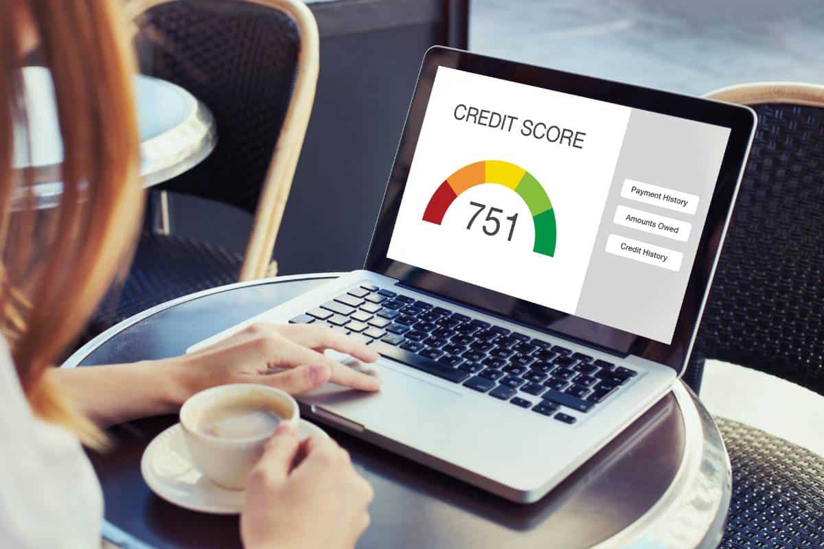 Checking Credit Score on Laptop - FICO Score Factors